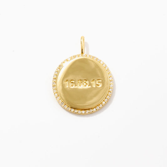 Elmas İşlemeli Disk Charm